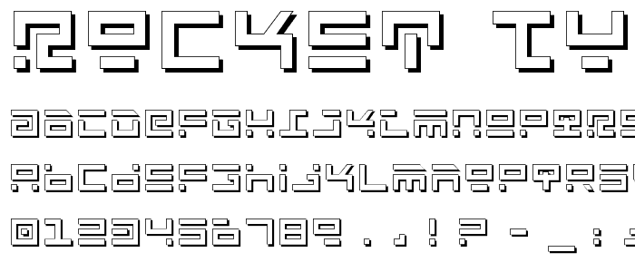 Rocket Type Shadow font